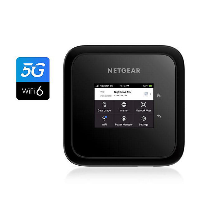 Nighthawk MR6150 M6 5G WiFi 6 Mobile Hotspot Router, Unlocked, Up to 2.5Gbps【Free extra battery (MHBTRM5) for Nighthawk M6 router】