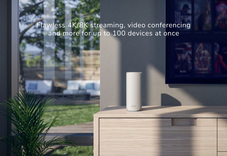 Orbi 770系列三頻WiFi 7 Mesh系統, 白色版，3件裝 (RBE773)