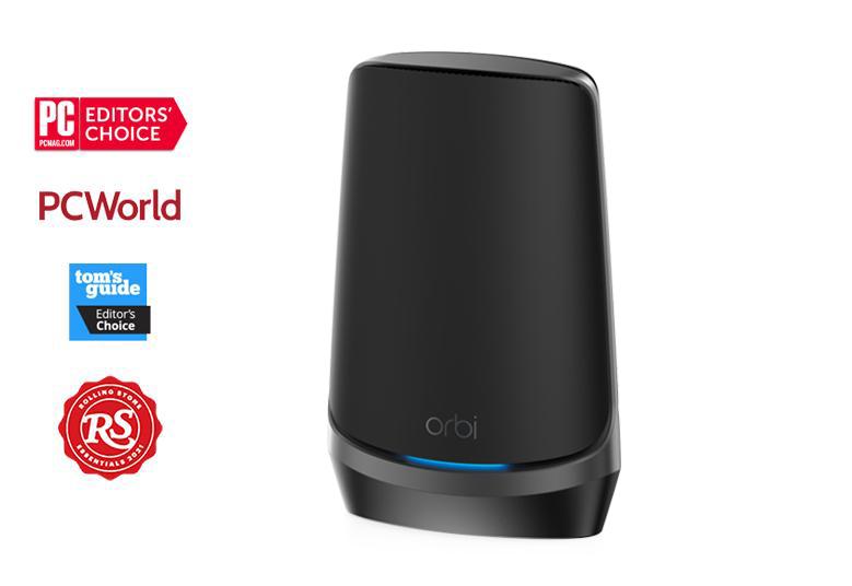 [缺貨] Orbi 960 系列四頻WiFi 6E Mesh附加衛星機， 黑色版 (RBSE960B)