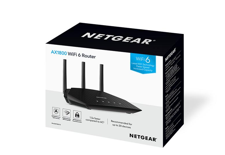 NETGEAR 4-Stream雙頻WiFi 6 路由器 (RAX10)