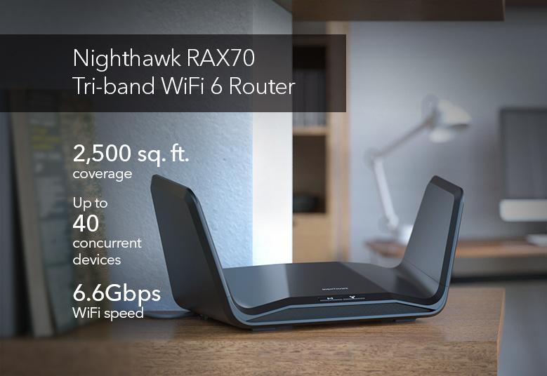 Nighthawk® 8-Stream三頻WiFi 6 路由器 (RAX70)