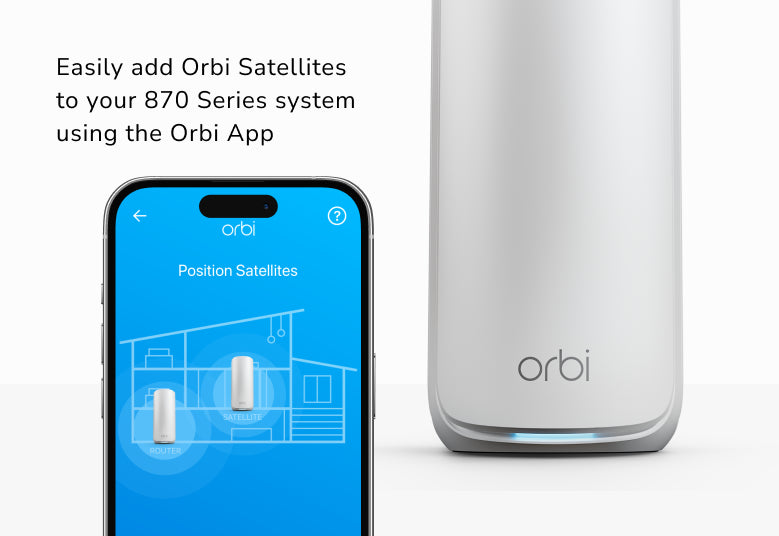 Orbi 870 系列三頻 WiFi 7 Mesh 附加衛星 (RBE870)