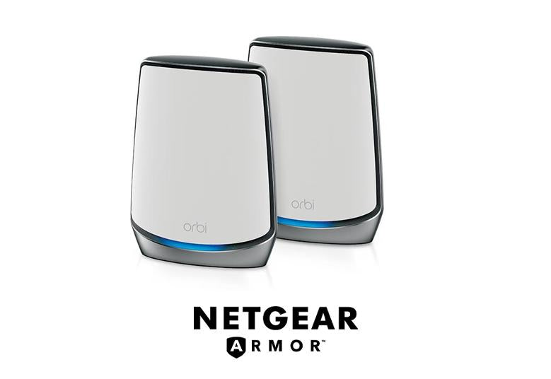 AX6000 WiFi Mesh System (RBK852) Orbi 850 Series Tri-band WiFi 6 Mesh System 6Gbps, Router + 1 Satellite