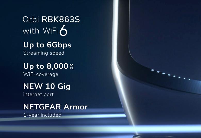 Orbi 860系列三頻WiFi 6 Mesh系統，白色版，3件裝 (RBK863S)