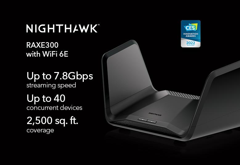 Nighthawk®三頻WiFi 6E 路由器 (RAXE300)