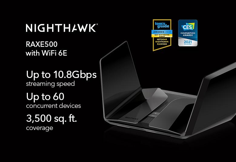 Nighthawk®三頻WiFi 6E 路由器 (RAXE500)