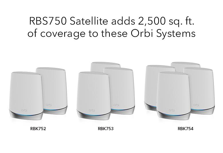 Orbi 750系列三頻WiFi 6附加衛星機 (RBS750)
