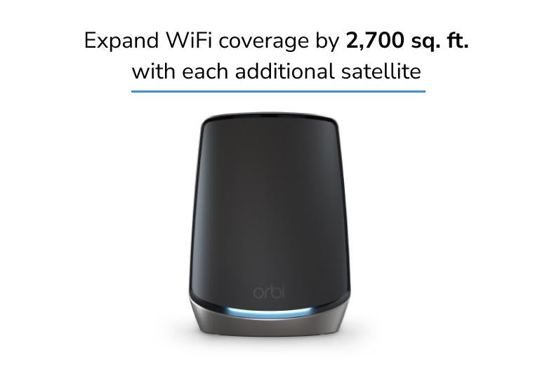 Orbi 860系列三頻WiFi 6附加衛星機， 黑色版 (RBS860B)